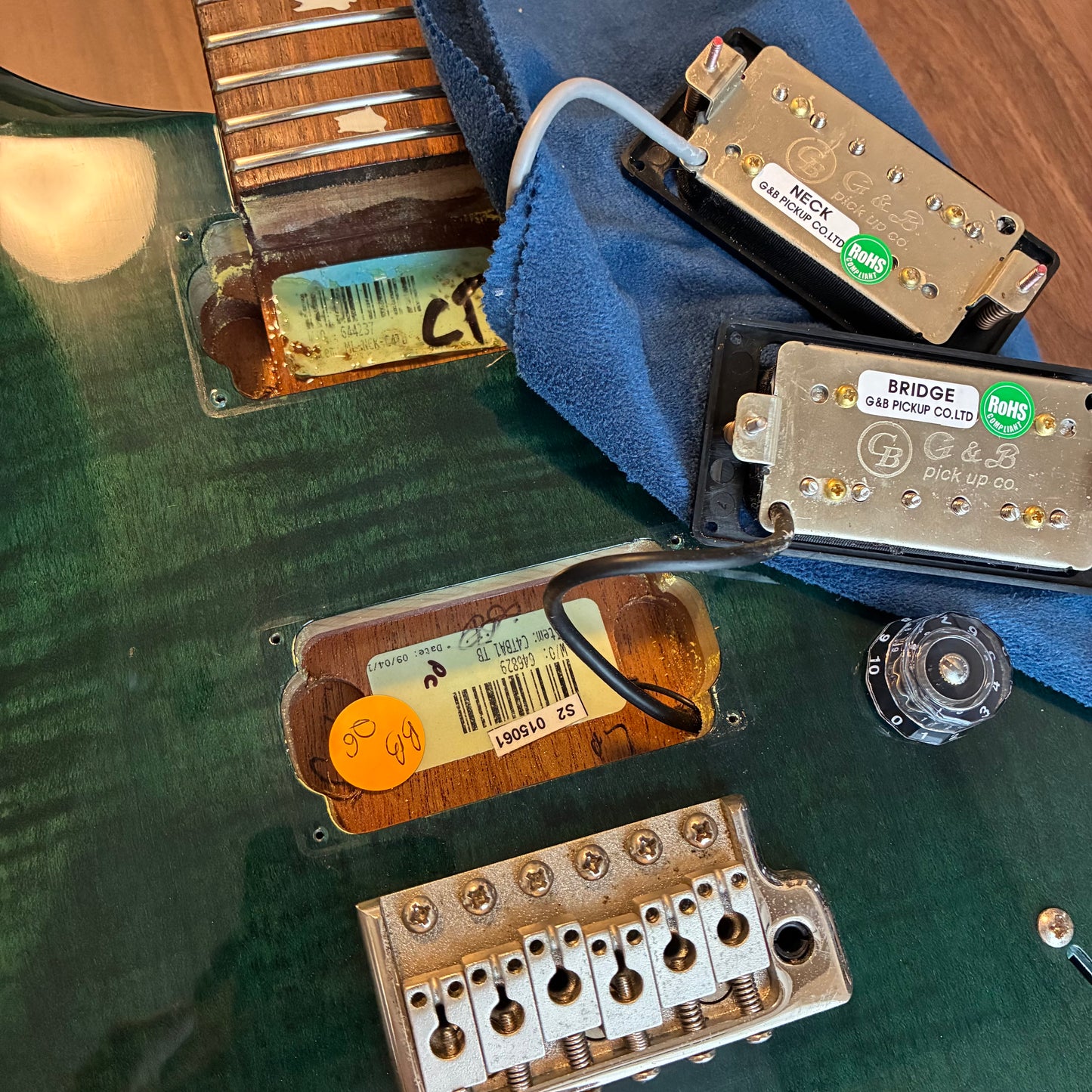 PRS S2 Custom 24 Teal Black (Japan Limited Color) [Good] 2015
